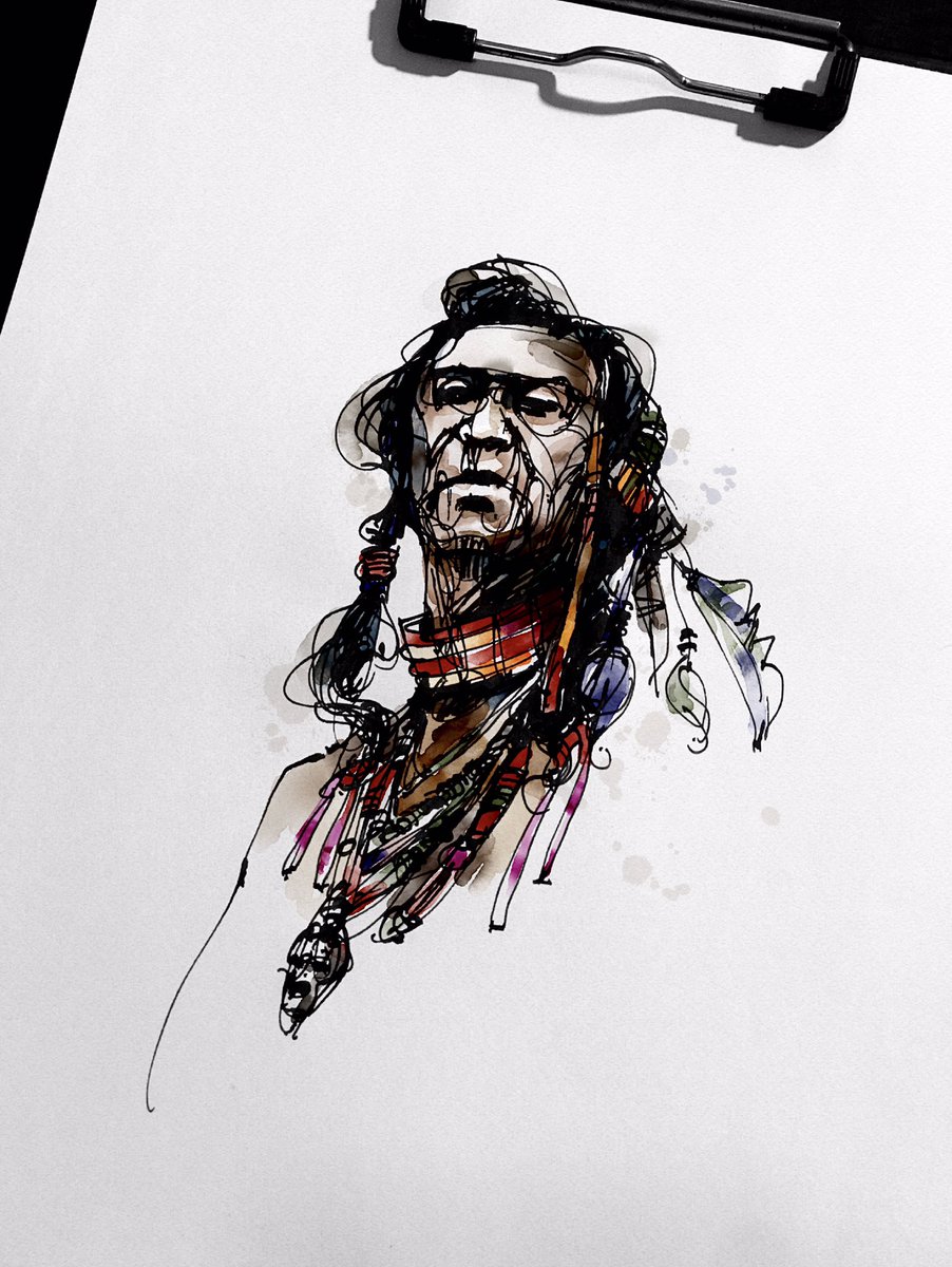 widemediaguy's tweet photo. Ink and watercolor sketch
#sketching #sketch #warercolor #prakashthombre #wmg #portrait #widemediaguy #rapidsketch #idesignexperiences #inksketch #nativeamericans https://t.co/GxvU4xOvny