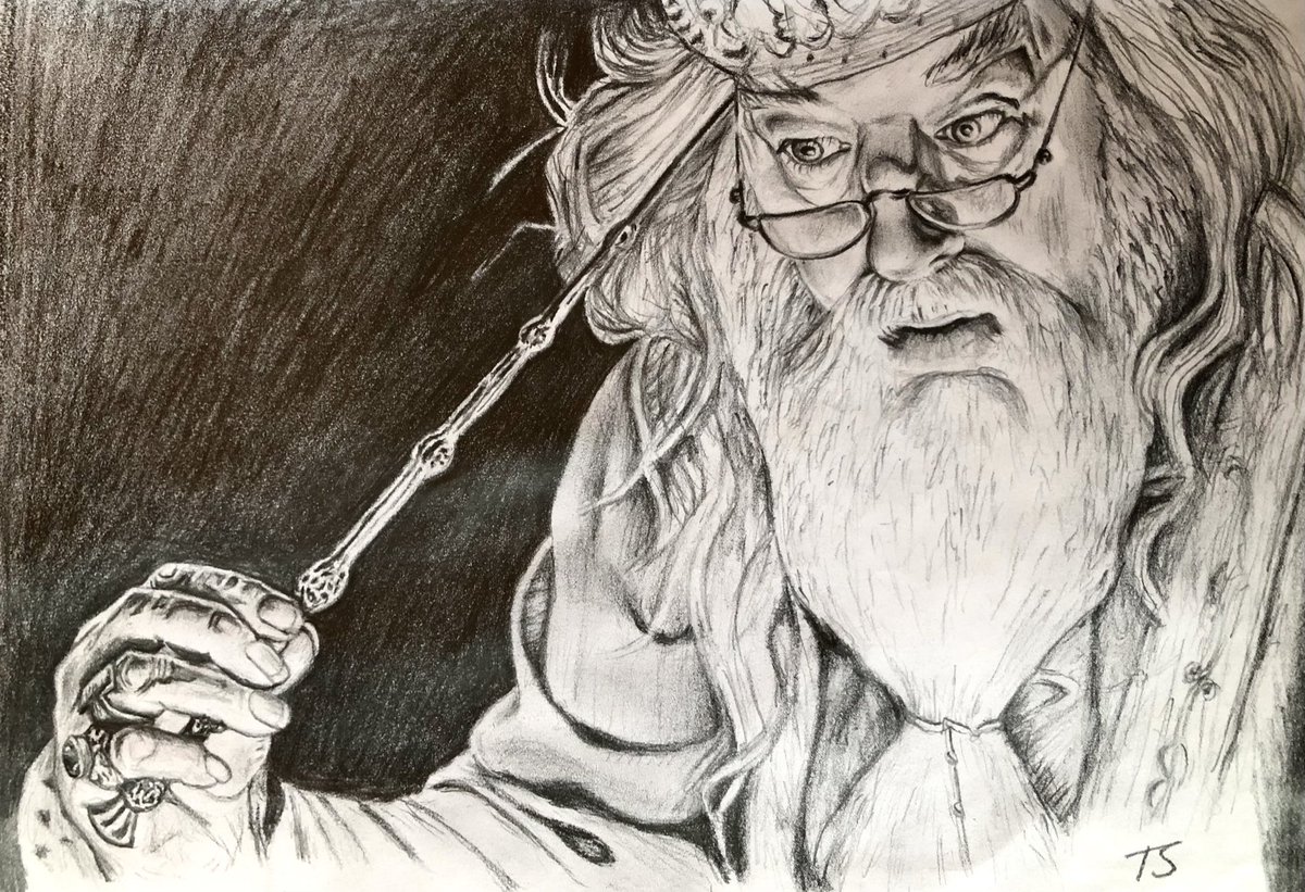 <a href="/jk_rowling/">J.K. Rowling</a> An inspirational man. Drawing him was an honour #RIPMichaelGambon