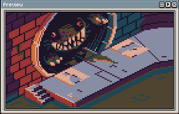 spoonsweet1's tweet photo. "Haste makes waste, so I rarely hurry."
#pixelart #pixelween #WIP 8 colours, still needs work but its going somewhsewer https://t.co/11h6LDOf69