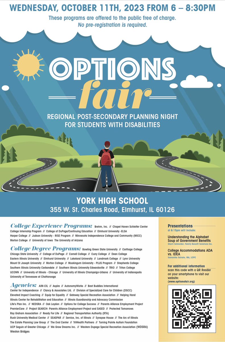 The Options Fair is coming up! See below for more details.