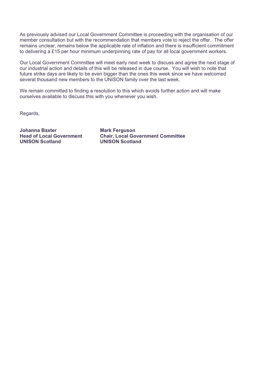 UNISON Scottish Local Gvt tweet media