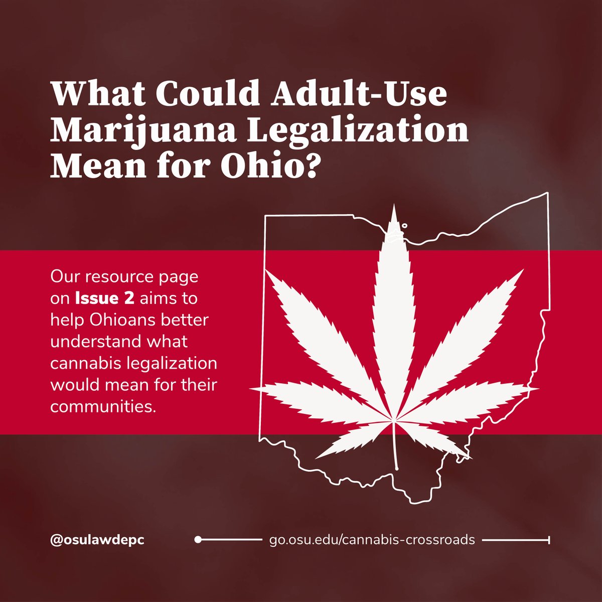 What could adult-use marijuana legalization mean for Ohio?

DEPC @OSU_Law's Issue 2 resource page aims to address questions that likely voters may be asking on topics from employment protections to public health and safety impacts.

Explore the resource: go.osu.edu/cannabis-cross…