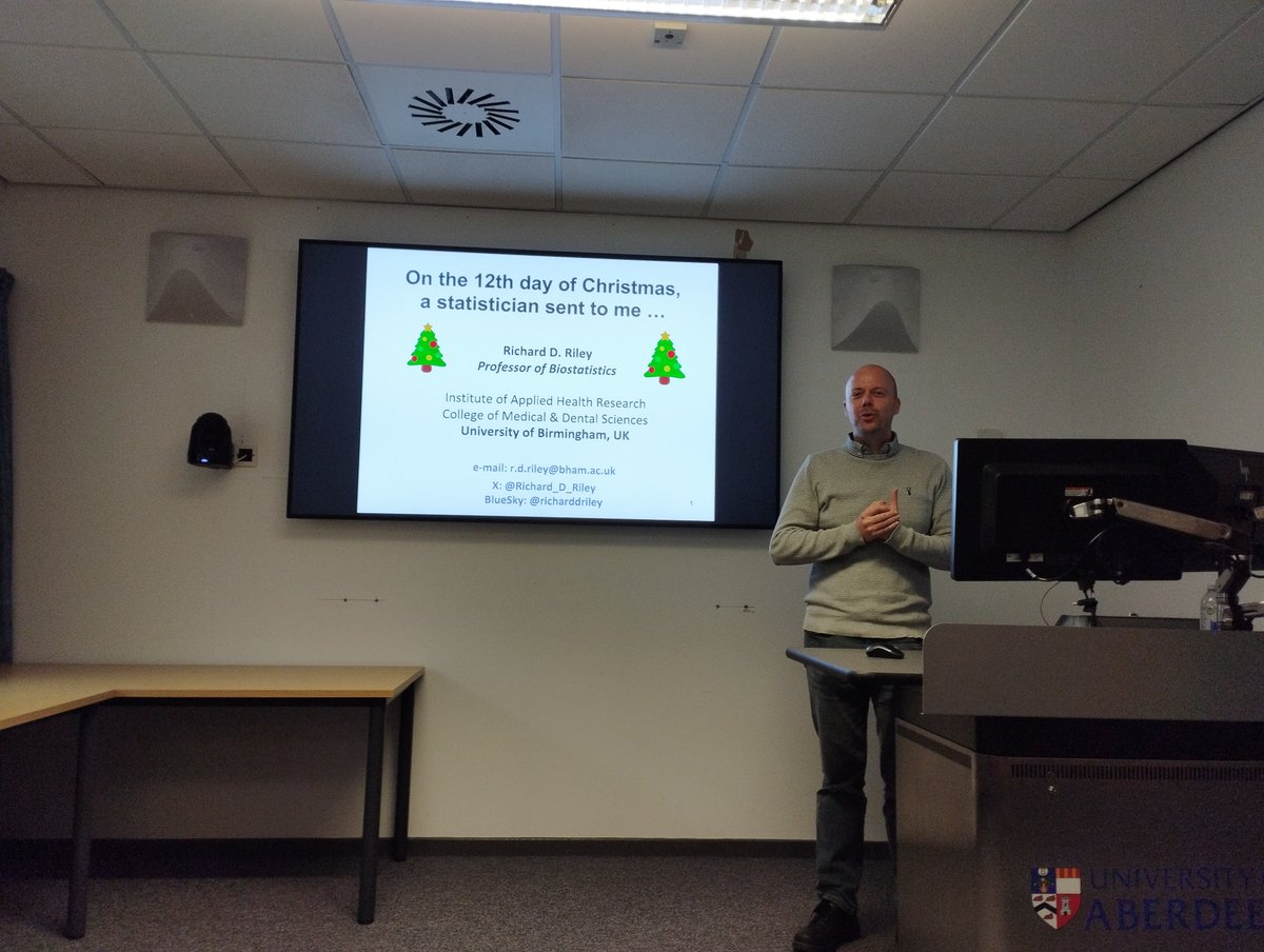 Beatriz GoulĆ£o (@beagoulao) on Twitter photo <a href="/Richard_D_Riley/">Richard Riley (R²)</a> bringing us early Xmas vibes w his <a href="/aberdeenuni/">University of Aberdeen</a> talk about common statistical concerns fr <a href="/bmj_latest/">The BMJ</a>špaper: bit.ly/3EUxTMr
Highly recommend reading if you haven't!
(& yes, whether Die Hard is an Xmas movie was mentioned... I still think not!! š) <a href="/Richard_D_Riley/">Richard Riley (R²)</a> bringing us early Xmas vibes w his <a href="/aberdeenuni/">University of Aberdeen</a> talk about common statistical concerns fr <a href="/bmj_latest/">The BMJ</a>špaper: bit.ly/3EUxTMr
Highly recommend reading if you haven't!
(& yes, whether Die Hard is an Xmas movie was mentioned... I still think not!! š)