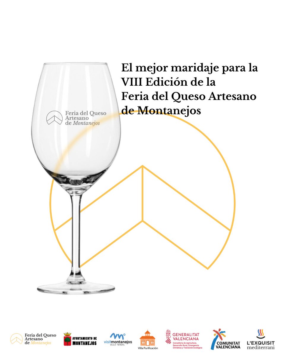 FQAMontanejos's tweet photo. ¿Te gustan el vino? Entonces no te puedes perder el maridaje que este año acompañará a la gran variedad de quesos de la feria. 🧀🍷

Y para que tu experiencia sea aún más completa, te ofrecemos una copa con el logo de la Feria, que podrás comprar allí mismo por 2,50€. https://t.co/Hr4ermOdoQ