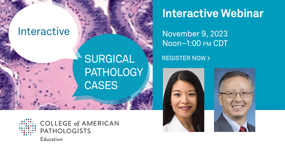 Pathologists's tweet photo. Strengthen your diagnostic skills. Attend our live CME webinar focusing on genitourinary cases. 

https://t.co/jnNqTDJHc0 https://t.co/Ii6qJNhVeh
