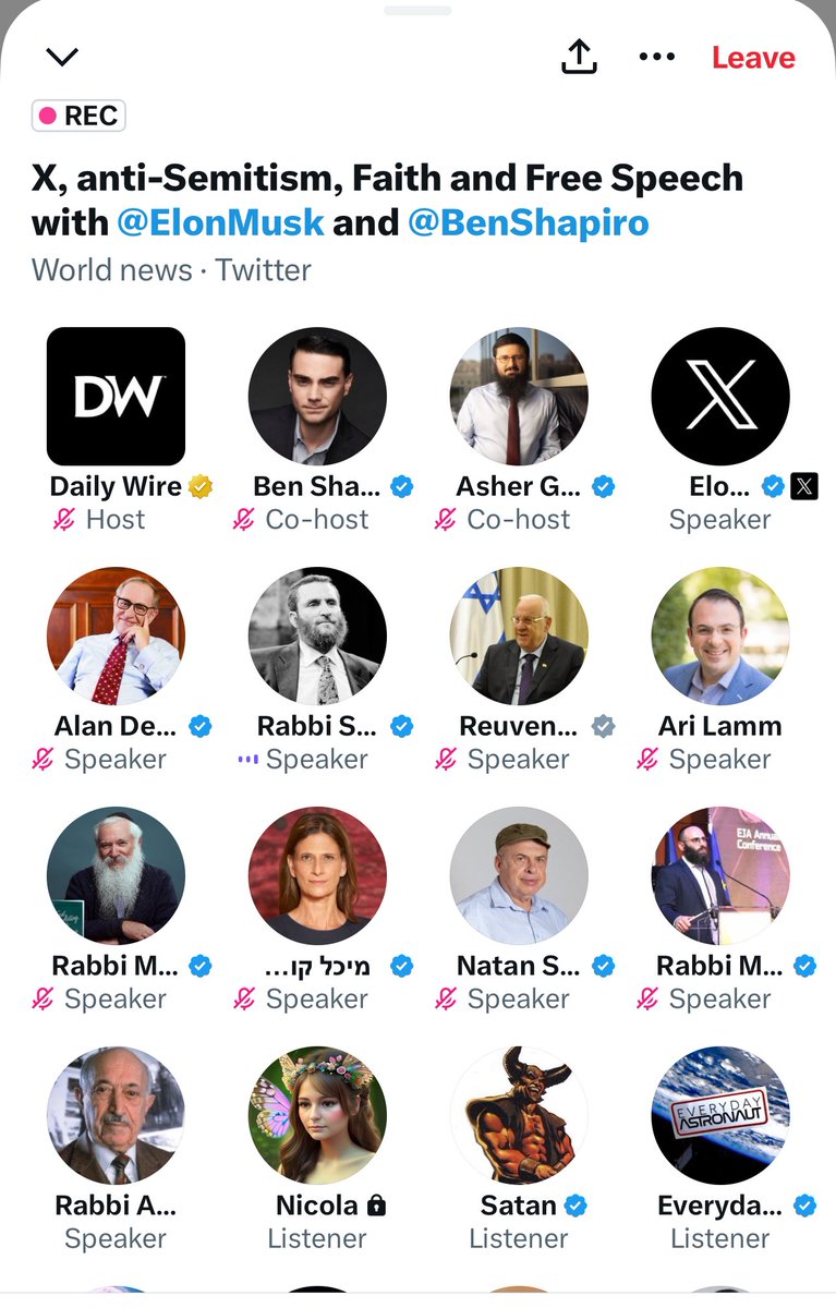 NESW69's tweet image. What a crowd! 

Elon is aspirationally Jewish and proud! @elonmusk @benshapiro 

Against no one - with everyone! #prohumanity #prohuman @X