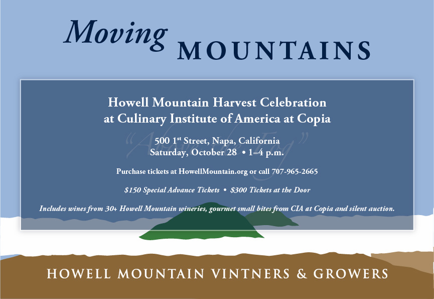 HowellMountainV's tweet photo. Taste over $20,000 worth of wine for only $150! Don't miss out on Howell Mountain's Harvest Celebration on Sat, Oct 28, 1-4pm at Copia in Napa. Tickets available at: https://t.co/yLVOeNCBLQ https://t.co/Mrr1zsKLmp