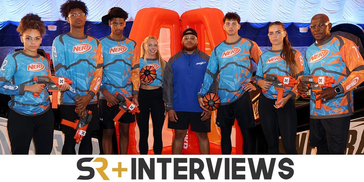 screenrant's tweet photo. Screen Rant spoke with Team IMPACT coach and Super Bowl winner Donald Driver (@Donald_Driver80) and his team of athletes about playing #NerfBall, introducing a new sport to the world, and its hi-tech suits: https://t.co/zooJ348bmZ https://t.co/zidj1WGuro