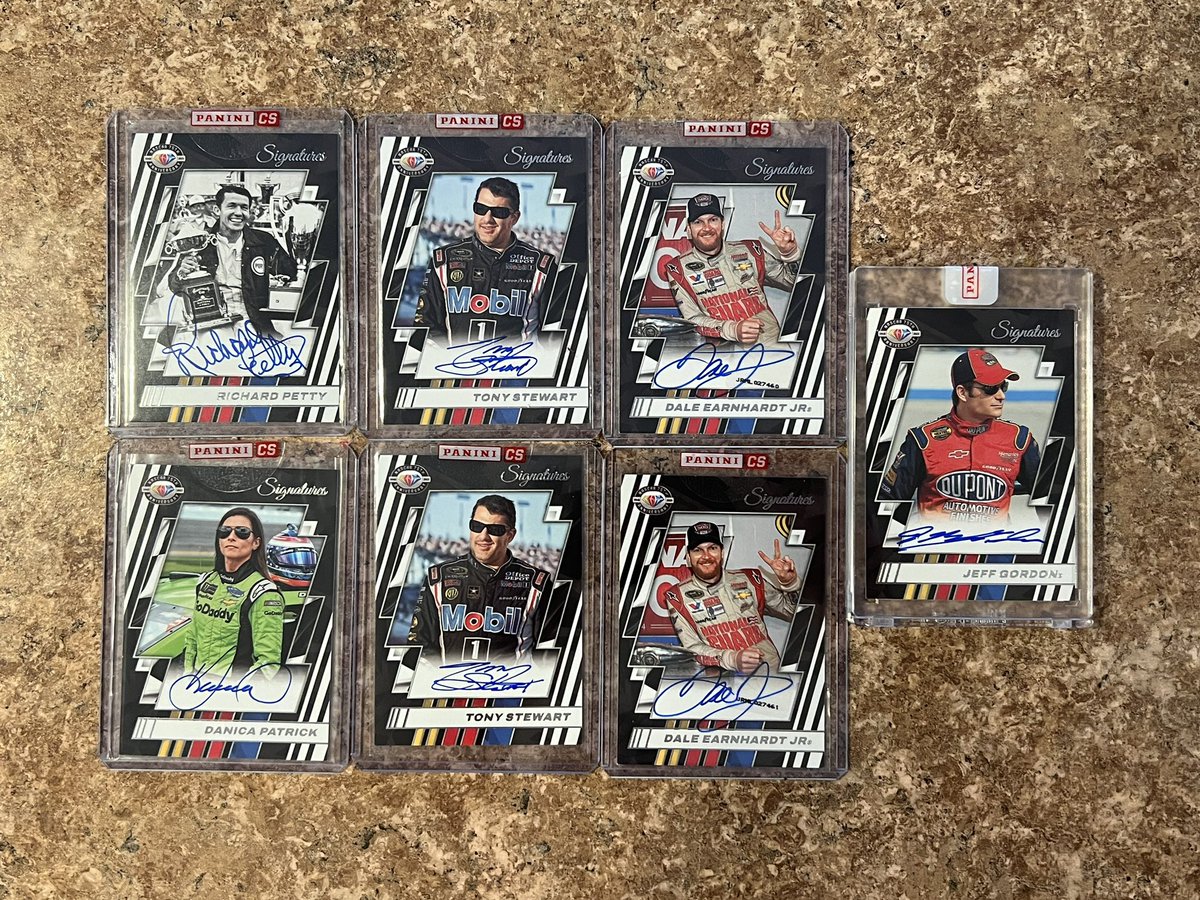 .<a href="/PaniniAmerica/">Panini America</a> redemption mail day! Got my 75th Anniversary Autographs! Absolutely love this set. <a href="/NascardRadio/">Val</a> <a href="/kingnascar/">LOGAN WARD 👑</a> <a href="/cards2diecast4/">C2D4</a>