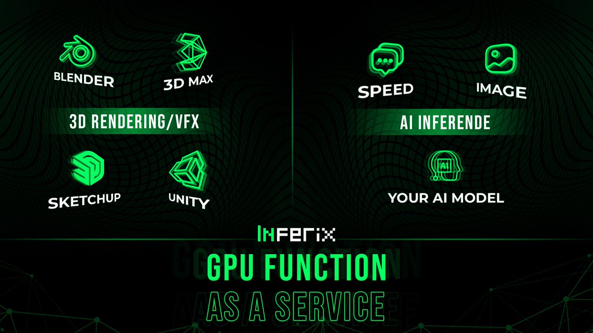 InferixGPU's tweet image. InferiX has rolled out🪄 GPU Function as a Service by unlocking the power of GPU acceleration, that empowers developers &amp;amp; businesses to unleash high-performance computing for faster rendering, Al- driven experiences, and seamless gameplay ✨⚡️

#GPU #FAAS #AIINFERENCE #DePIN