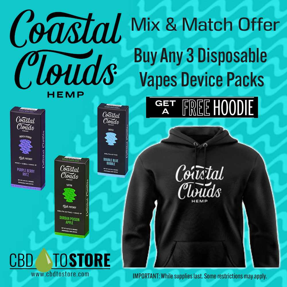 CBDtoStore's tweet photo. Introducing Exclusive CBD To Store Deal 🔥

Attention Retailers! Stock up on Coastal Clouds
disposable vapes - Buy any 3️⃣ and we'll gift you a
cozy hoodie! 🎁

#cbdtostore #coastalclouds #freehoodie https://t.co/lUhdnwcs9C