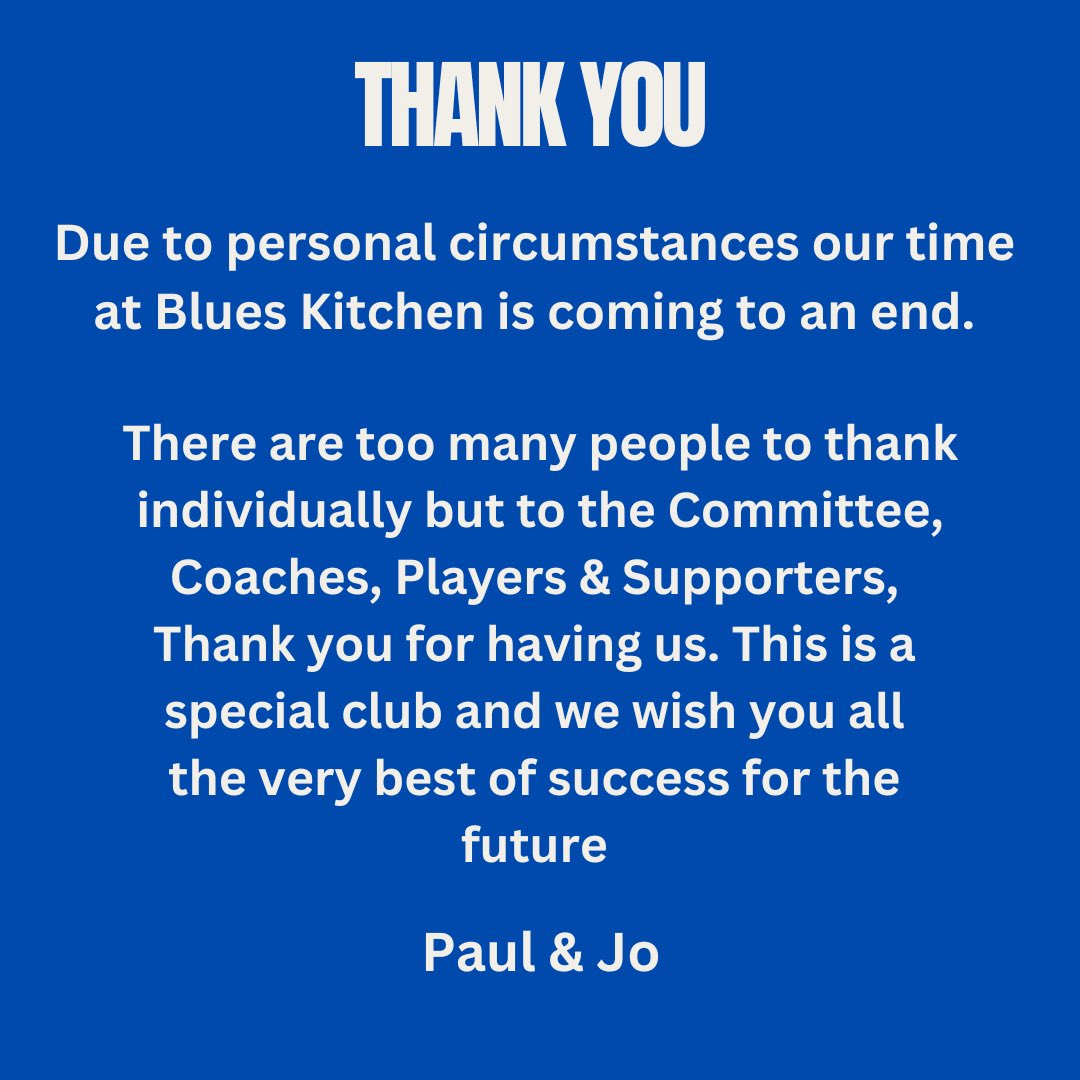 Thank you “Blues” 💙