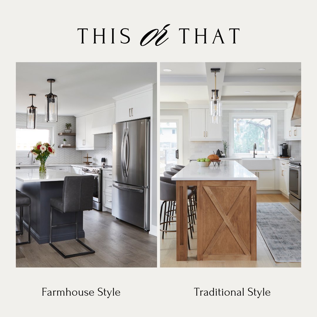 MasterEdgeHomes's tweet photo. Farmhouse or Traditional: Which kitchen style speaks to your culinary soul?

#Farmhousekitchen #Traditionalkitchen #KitchenOrganization #kitchen #kitchendesign # #kitchenreno #kitcheninspo #kitchendecor #kitchenmakeover #masteredgehomes #KitchenStyleDebate #Designbuild https://t.co/Yov3Egy0LN