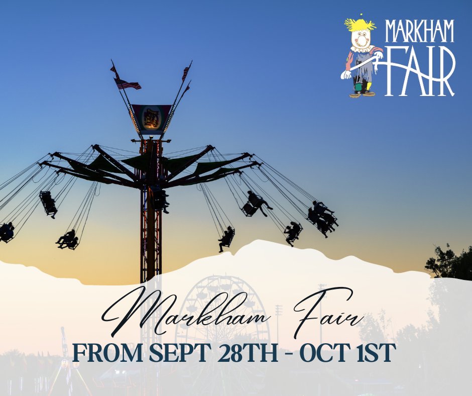 MasterEdgeHomes's tweet photo. If you are looking for something to do these next couple of days, look no further. The Markham Fair burst to life today. Prepare for a fantastic Fair experience of fun, food, and festivities! See you there! 

#Markhamfair #Markhamfairgrounds https://t.co/lOejj4ffA2