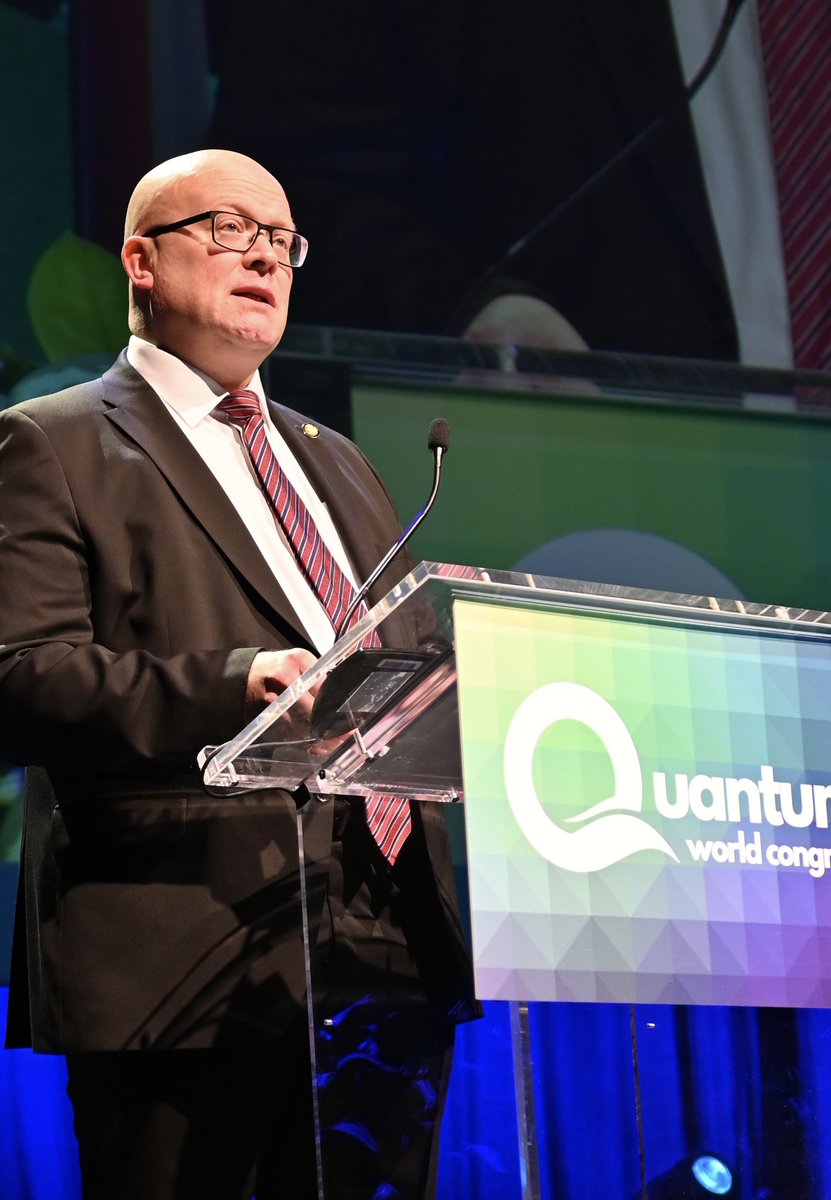 FinlandinUSA's tweet photo. .@FINambUS Hautala spoke this morning at the Quantum world Congress @QWCevent about the need for closer international cooperation among reliable allies and partners in #Quantum tech
#ReliableFinland 🇫🇮
@meetIQM @BlueFors_Ltd @VTTFinland @semiqon @QuantrolOx @VexlumLtd @modulight https://t.co/IGiMuvjtSz