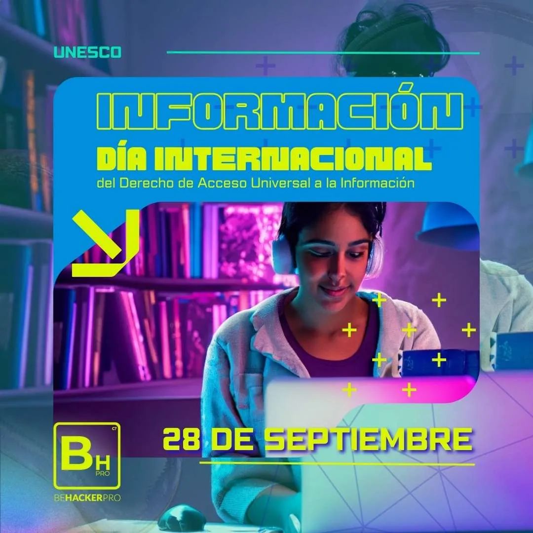 behackerpro's tweet photo. En el Día Internacional del Derecho de Acceso Universal a la Información, celebramos la libertad de conocimiento que impulsa el progreso.Hoy renovamos nuestro compromiso con un mundo en el que el conocimiento no conozca barreras. 🌐📚 #AccesoALaInformacion #behackerpro #UNESCO https://t.co/OKYW3Seurh