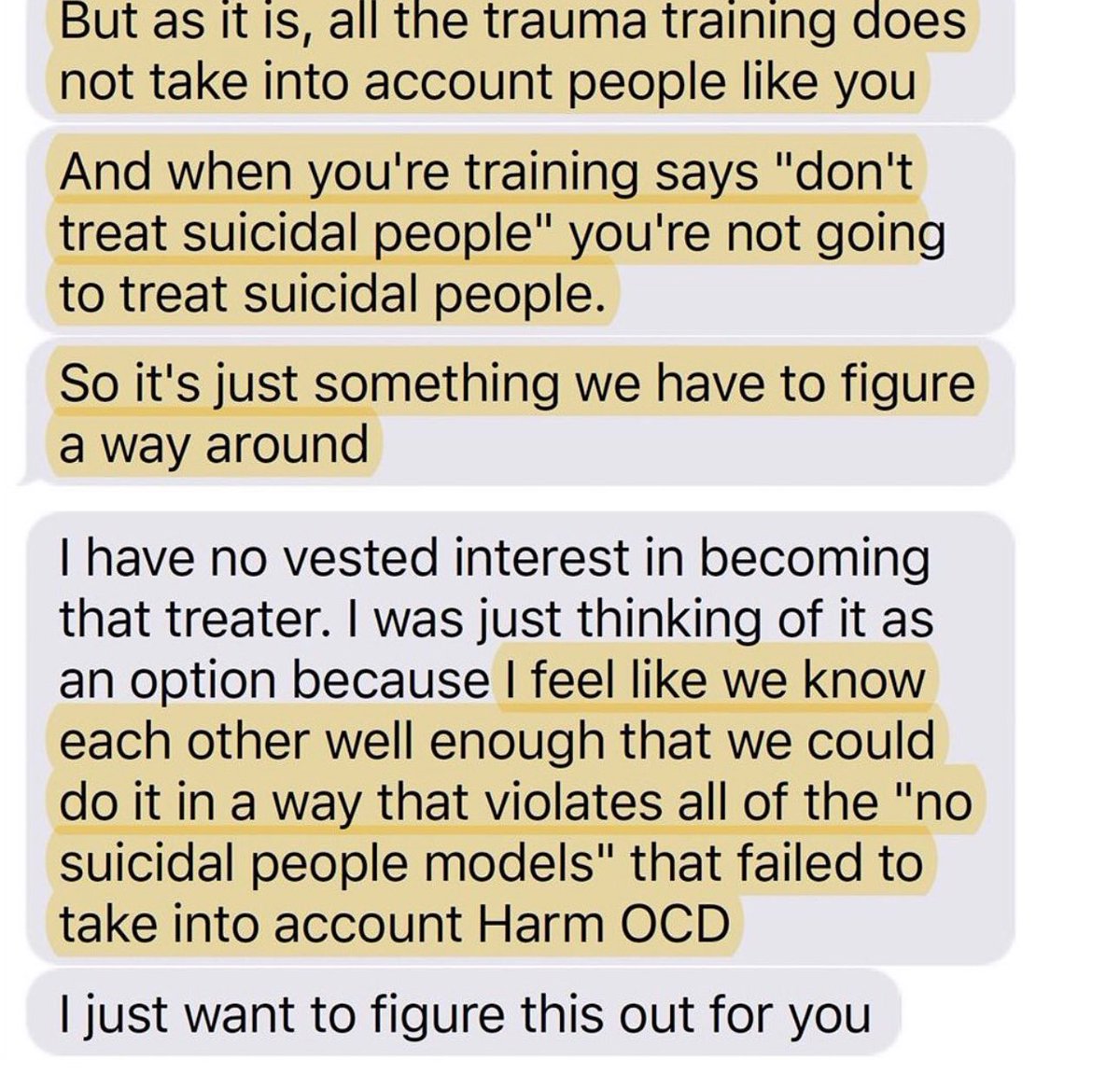 estherkhaddad's tweet photo. #ScottMuirMD wrote to Mona in a text that his “training says ‘don’t treat suicidal people’ you’re not going to treat suicidal people”

Yet not only Muir has treated suicidal people in #BrooklynMinds and in #FermataHealth, he has lost many patients to suicide.

He has never registered in the state of NY our daughter’s suicide - when a patient dies less than 24 hours after being released from a hospital there is a registry. Which begs the question: how many more suicides allegedly Muir and #CarleneMac might not have reported?

#Grief #ChildLoss #BereavedParent