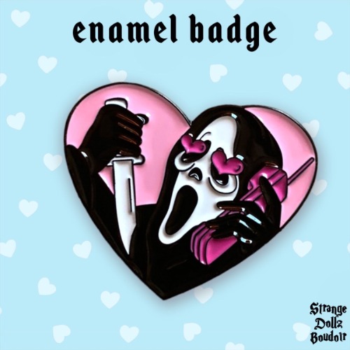 I just received Scream Ghostface enamel badge pin, pastel goth, Halloween, Strange Dollz Boudoir by Strange Dollz Boudoir from Anonymous via Throne. Thank you! throne.com/saikosounds #Wishlist #Throne