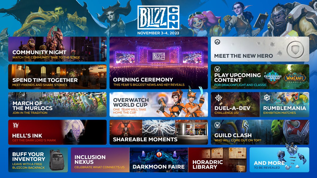 Warcraft's tweet photo. Last chance! A final release of tickets for BlizzCon 2023 will go on sale tomorrow!

Details: https://t.co/H8NcjFPNZ6 https://t.co/0CybHFAgBG