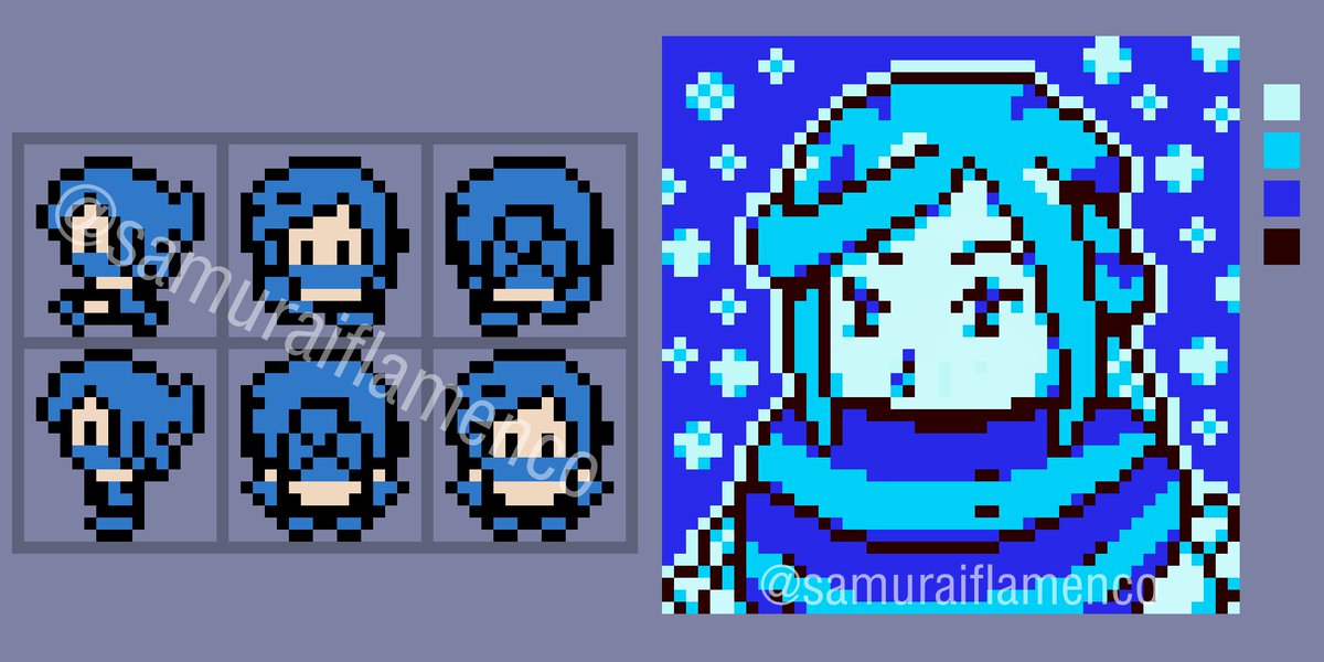 samuraiflamenco's tweet photo. I drew Grusha in the Pokemon TCG Gameboy Color game style! #pixelart #pokemon #グルーシャ https://t.co/XbUpnUi6Rs