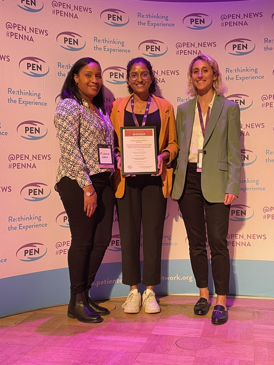 So excited to be the #PENNA23 winner for our national Scale, Spread and Embed FFT programme using #datascience & #qualityimprovement to improve #patientexperience. A huge thanks to our nine partner Trusts, and we look forward to continuing to spread this innovation in the NHS!