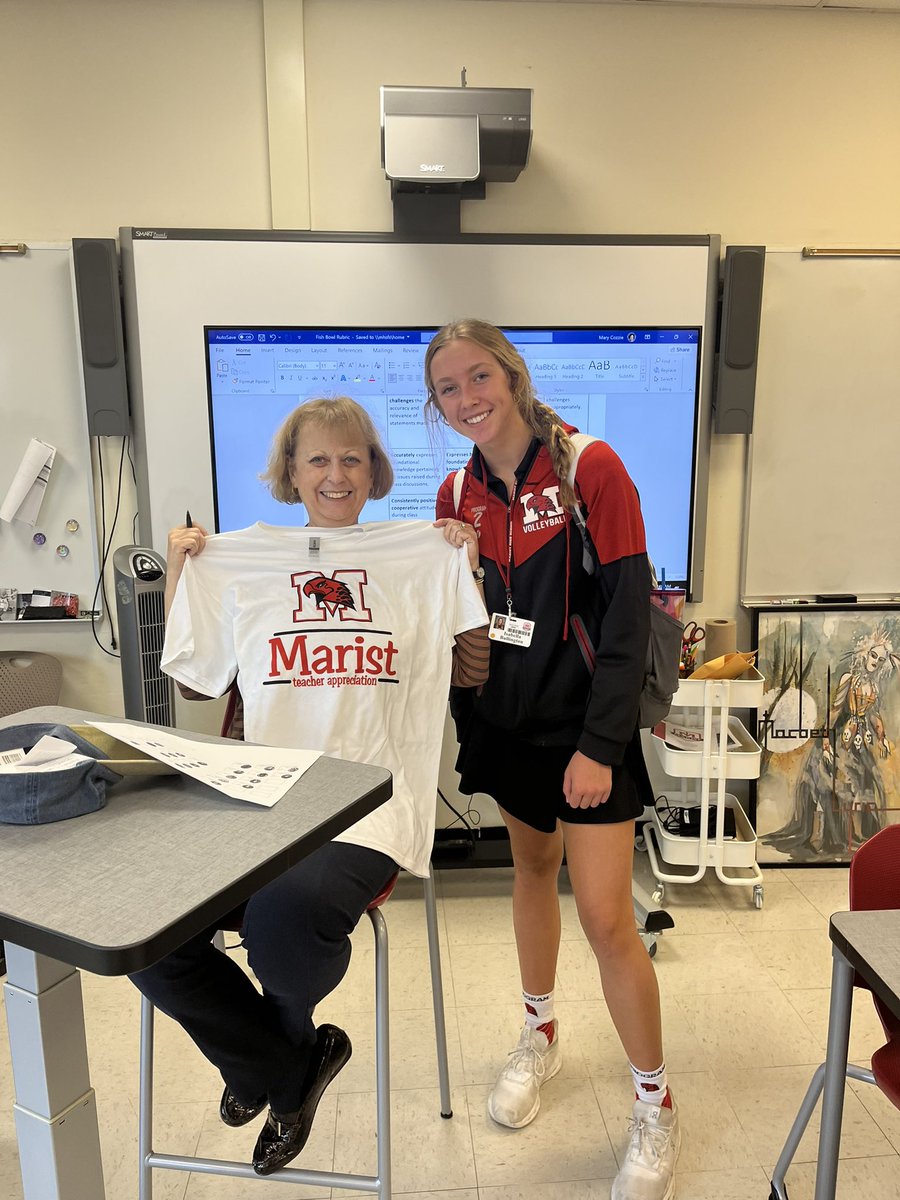 RedHawkVB's tweet photo. #Program โค๏ธโs our Teachers!!! #GameDay RedHawks host Notre Dame Academy from Kentucky on Teacher & Staff Appreciation Night ๐๐ซถ๐ #ProgramTraditions https://t.co/UTBSpY8mlx