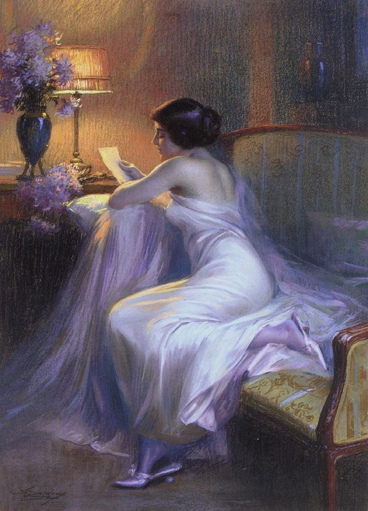 🎨 Дельфен Анжольра (Delphin Enjolras, 1857-1945)
"Письмо" (La Lettre), 1915 г. Музей изящных искусств, Ницца