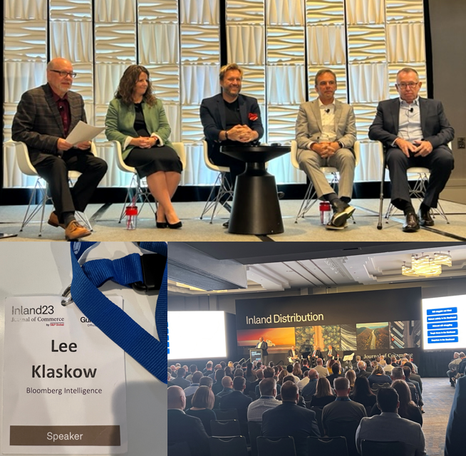 Interesting conversations about the timing of the #freight recovery, cost pressures, #nearshoring, rail service and fraud at <a href="/JOC_Updates/">JOC</a> well attended Inland Transportation Conference. I also had the opportunity to be on a panel moderated by <a href="/willbcassidy/">William Cassidy</a> (JOC) with Dean Croke