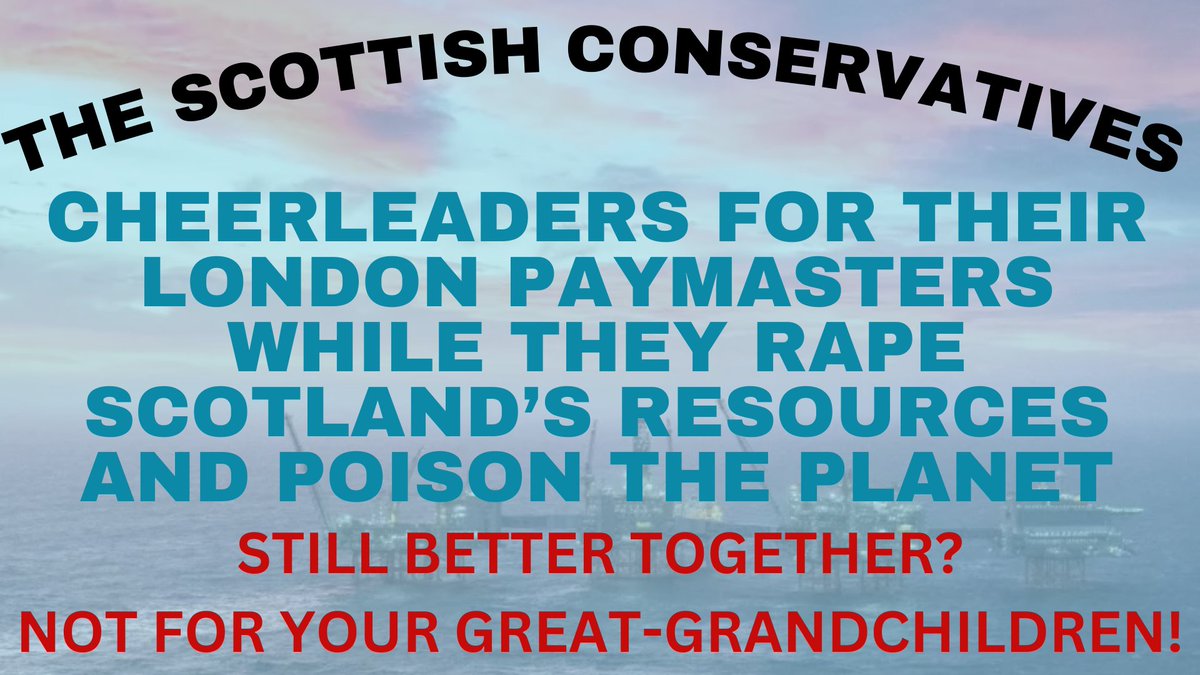 Wake up Scotland! Before they lay waste to the planet for profit!
#ScottishIndependence