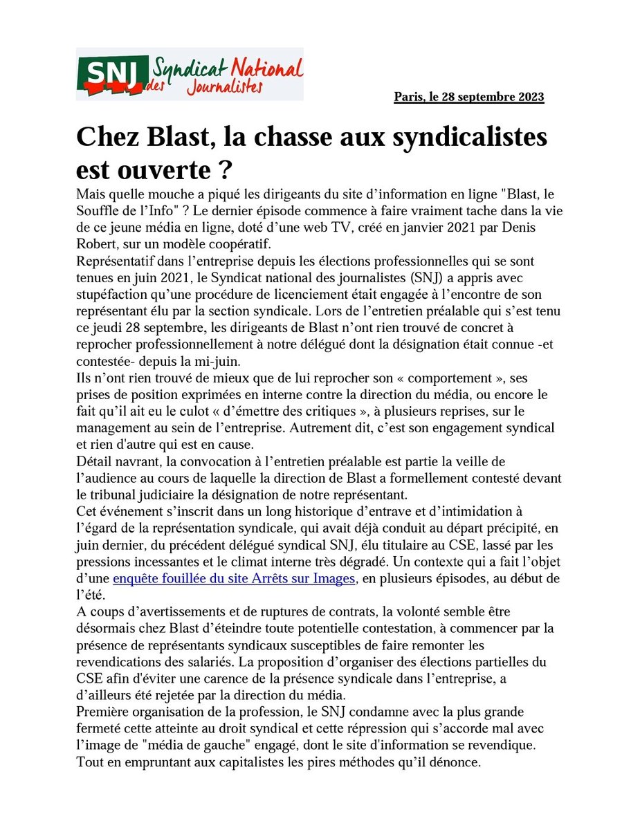 SNJ - premier syndicat de journalistes tweet media