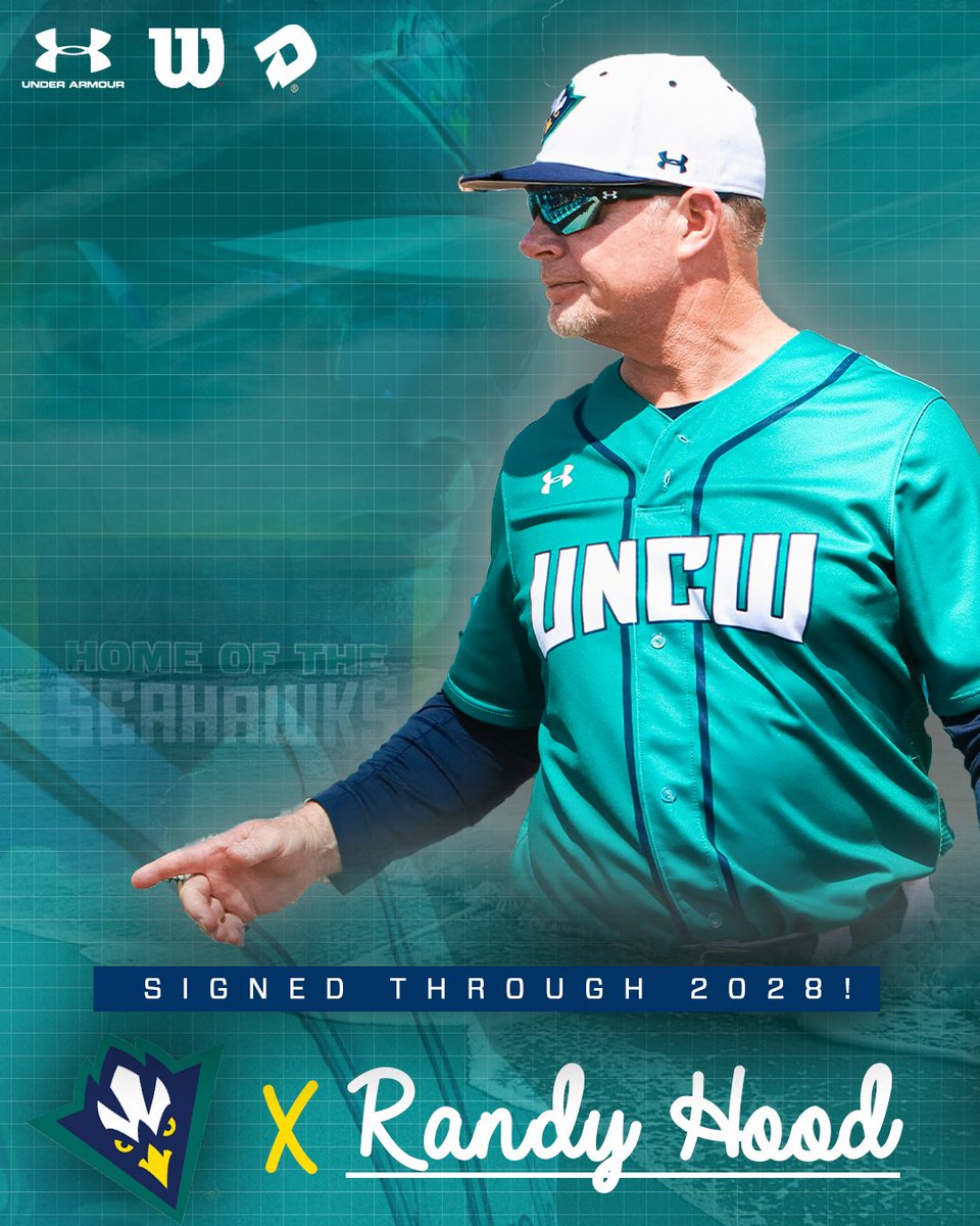 UNCWBaseball's tweet photo. Announced earlier on Thursday, Coach Hood signed an extension that keeps him with the program through 2028 https://t.co/VnnDKMIrfe

@CoachHood17  x  #HawkYeah 🌊🦅 https://t.co/pMHyu5OyYT