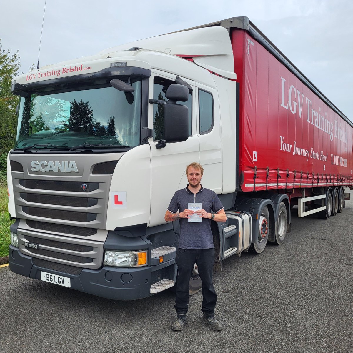 Huge congratulations to Aaron, on a well deserved first time, Cat.C+E test pass today. Keep up the safe driving mate. We wish you all the very best for the future! LGVTrainingBristol.com #YourJourneyStartsHere