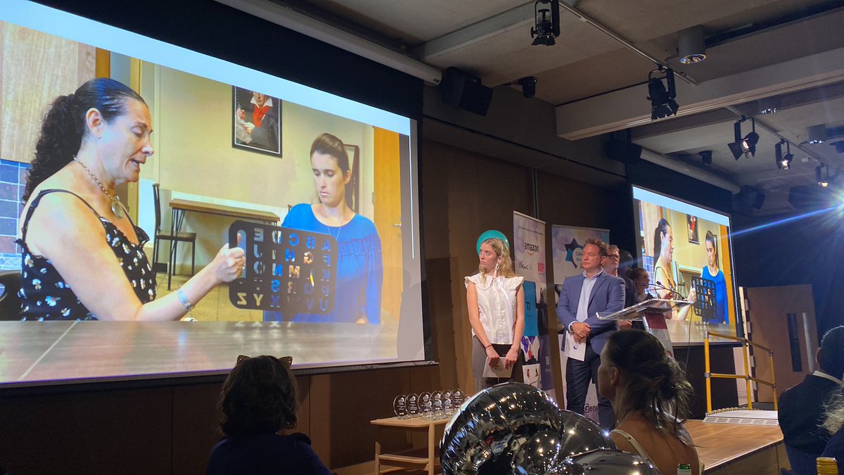 I’m not crying, you are! Amazing winner Elizabeth Bonker, wins #StereotypeBustet awards at the #CNDawards - thank you for sharing your story