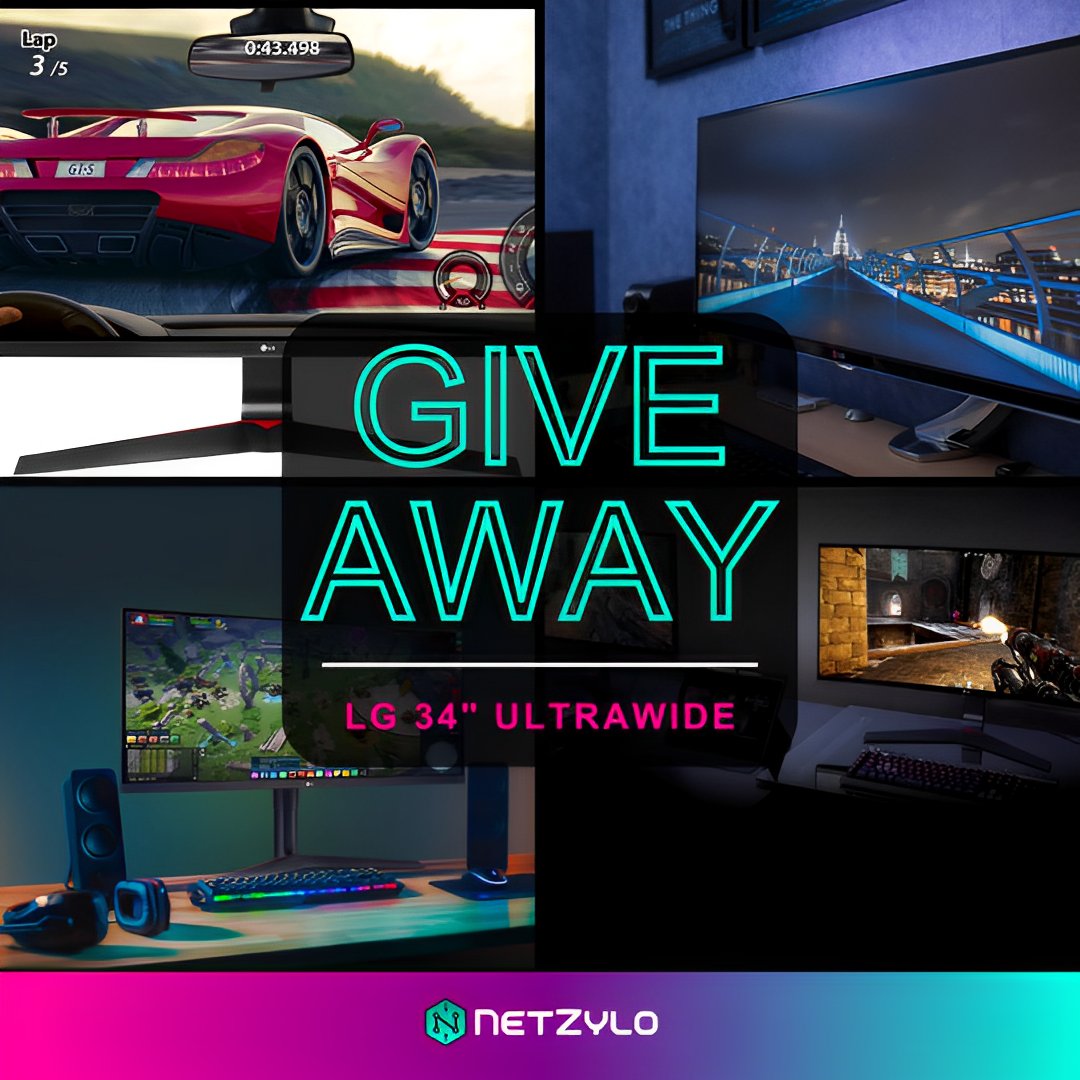 🎮 Transform your viewing experience !! Enter the NetZylo LG 34' ULTRAWIDE MONITOR giveaway now! 
 
To enter click below: 
gleam.io/W3lDK/lg-34-ul…

One winner picked randomly 🏆18 years+  to play Good Luck 💎
📢Not associated with X  #gaming #pcgamer #WinForAll  🚀🎧