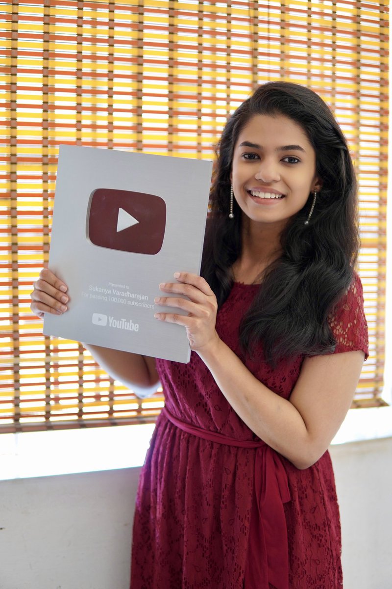 SILVER PLAY BUTTON IT IS! ❤️✨

 I couldn’t be more grateful to all of you for showering your abundant love on my music. 🙏❤️ 
#MilestoneMoment #Gratitude #silverplaybutton #youtube #sukanyavaradharajan