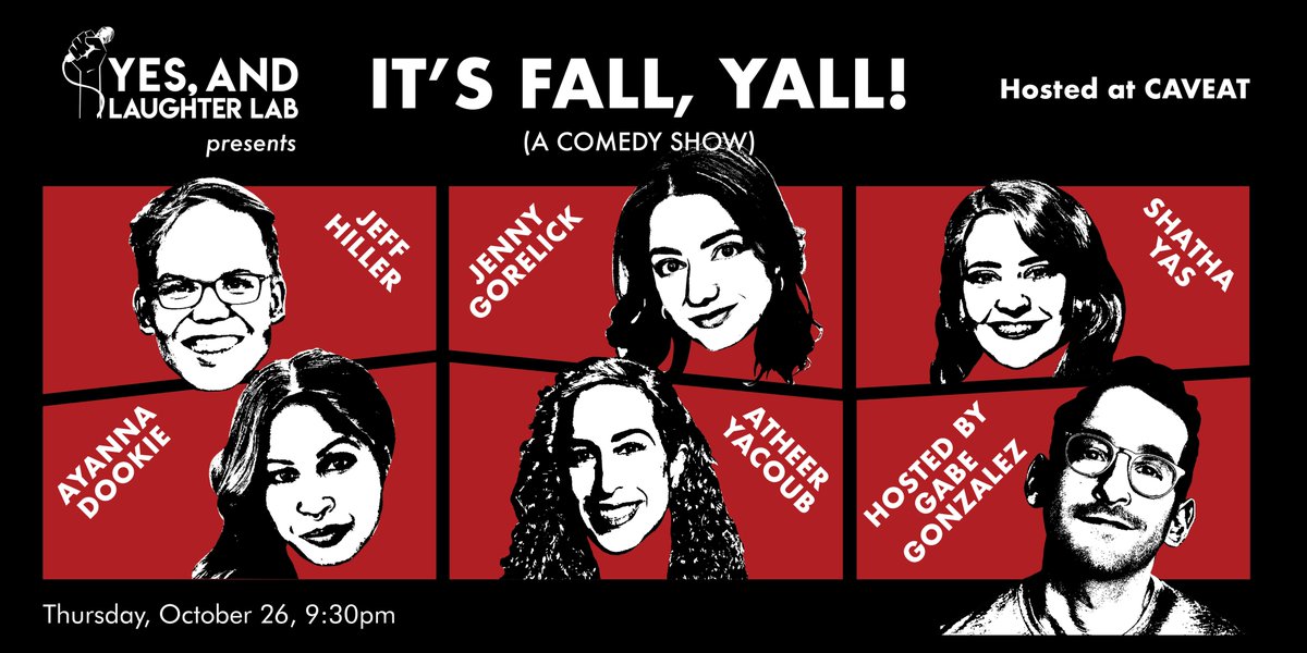 IT’S FALL, YALL! And you’re invited! Join the Yes, And… Laughter Lab for our *first ever* public comedy shows! 💯 YALL is hosting one show in LA on October 24 at @JoinTheDynasty and two shows in NYC on October 26 at @caveatnyc! Get your tickets now: linktr.ee/yallcomedy