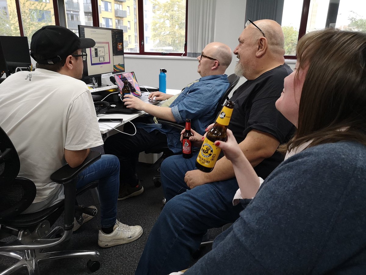 Today has been a developer discussion day. Our tech team have come together to talk platforms, protocols, access and efficiencies.  We're off down the pub now but back to it at 9am.