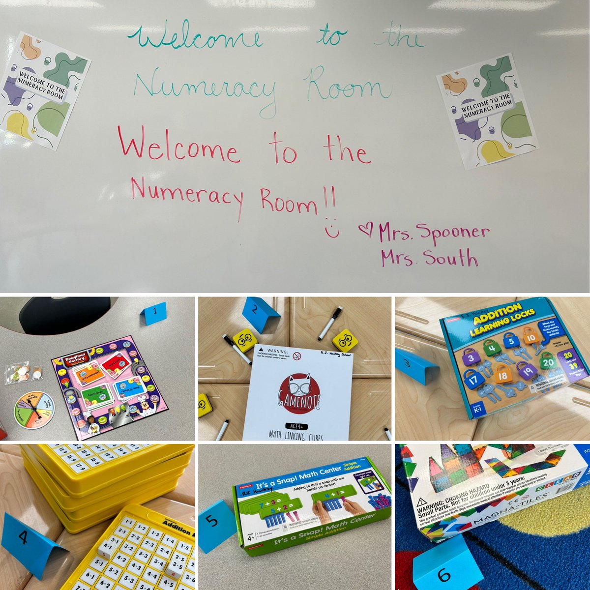 Working with amazing teachers and students <a href="/RJHawkey/">RJ Hawkey</a> and having all the fun creating (and modelling) engaging, small group, numeracy centres! #RVSed