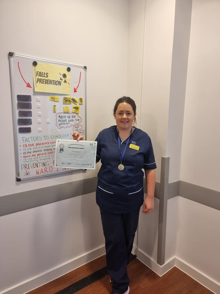 Well done Ward 1 New Vic on winning 1st prize for their falls prevention board <a href="/Rebecca97243458/">Rebecca Fulton</a> <a href="/ElMcl14/">Elaine McL</a> <a href="/OPSS_South/">OPSS_South_NHSGGC</a> <a href="/NHSGGC/">NHS Greater Glasgow and Clyde</a>