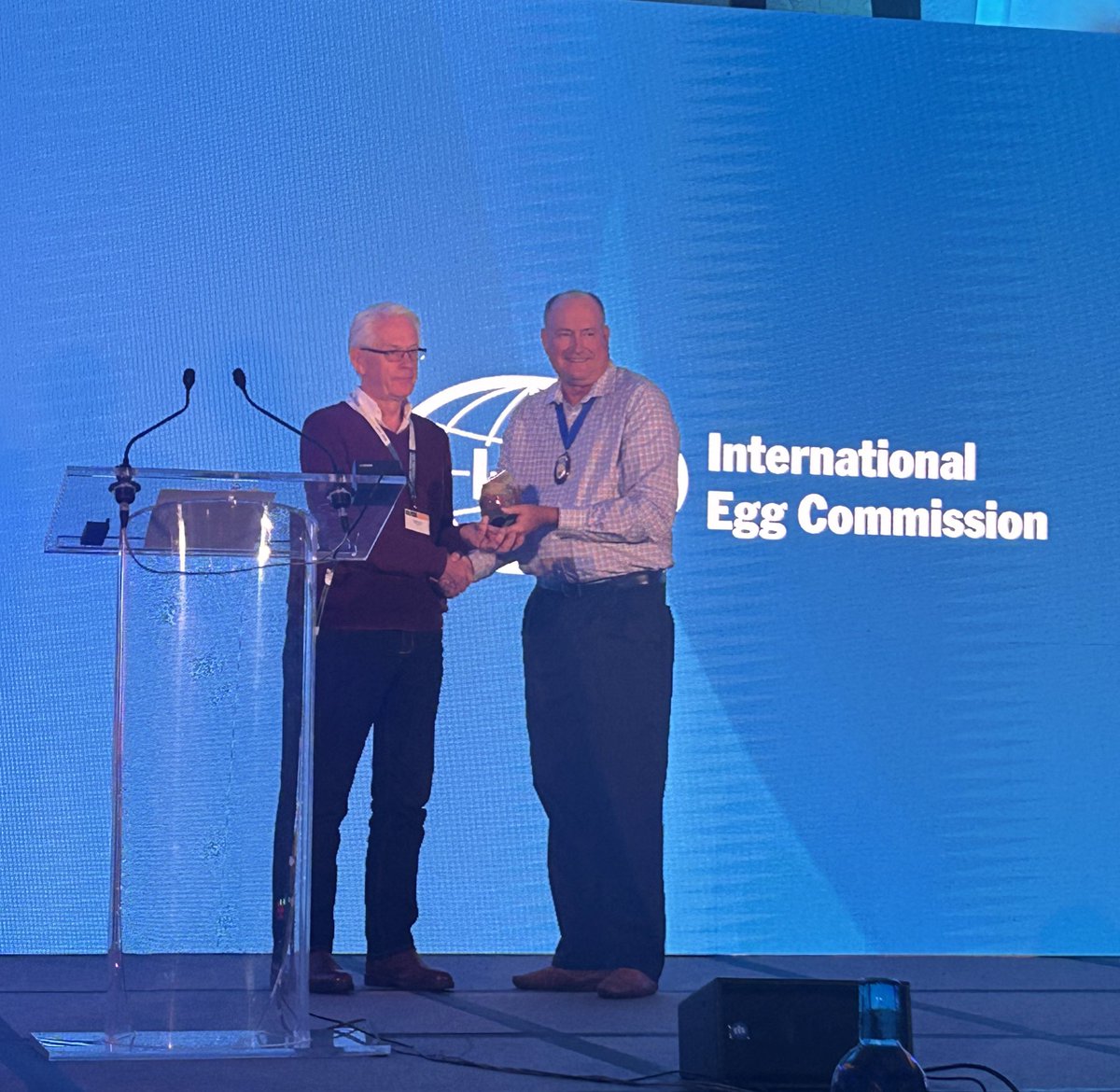 Andrew Joret, Chair of <a href="/BEICTeam/">British Egg Industry Council - Public Affairs Team</a> is recognised for his contribution to the egg sector globally with a honorary lifetime membership of the International Egg Commission. Huge Congratulations Andrew 🎉👏🥚 #recognition #eggs #IEC2023
