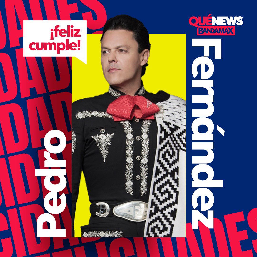 Quenewsbandamax's tweet image. Hoy estamos de fiesta, pues es el cumple de #PedroFernández 

Un día como hoy, pero de 1969 nació Pedro Fernández teniendo una carrera llena de éxitos tanto de cantante como en la actuación, además de ganador de múltiples premios durante su gran trayectoria. 

¡Felices 54! 🎂🎊