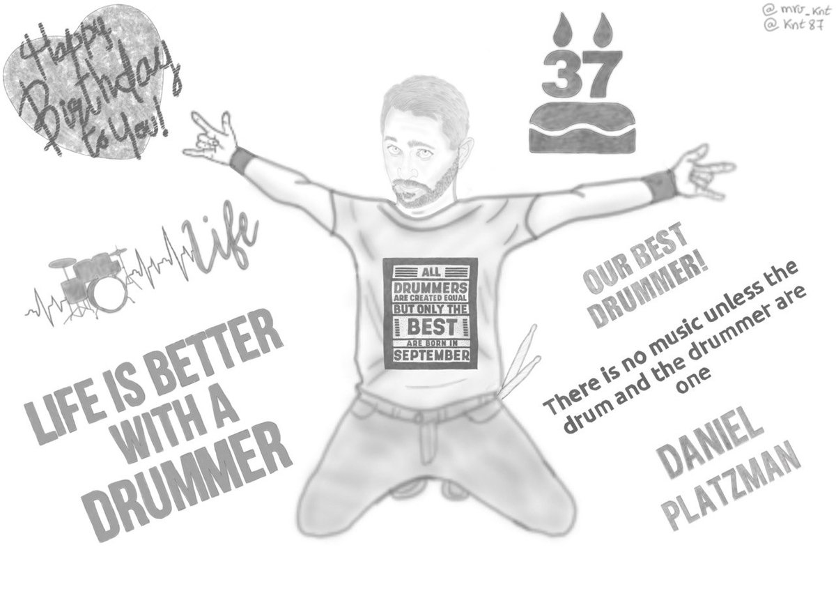 Happy birthdayyyy!!! Enjoy your day! Never stop smiling! May your music make our hearts vibrate forever! Thank you a million for making us happy! We love you Platz! 
🎂🎁🎈🎉🫶🥁❤️🦄
<a href="/DanielPlatzman/">Daniel Platzman</a> 
<a href="/Imaginedragons/">Imagine Dragons</a>
