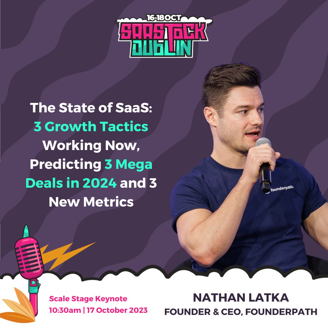 SaaStock (@saastock) on Twitter photo SaaS and <a href="/NathanLatka/">Nathan Latka</a> go hand in hand - that's why we're beyond thrilled to have the man himself giving the first keynote of the day at #SaaStock2023, right on the Scale Stage🤘
This is not to be missed. We'll see you there!
#SaaS #GrowthTactics #ScaleStage #Founder SaaS and <a href="/NathanLatka/">Nathan Latka</a> go hand in hand - that's why we're beyond thrilled to have the man himself giving the first keynote of the day at #SaaStock2023, right on the Scale Stage🤘
This is not to be missed. We'll see you there!
#SaaS #GrowthTactics #ScaleStage #Founder