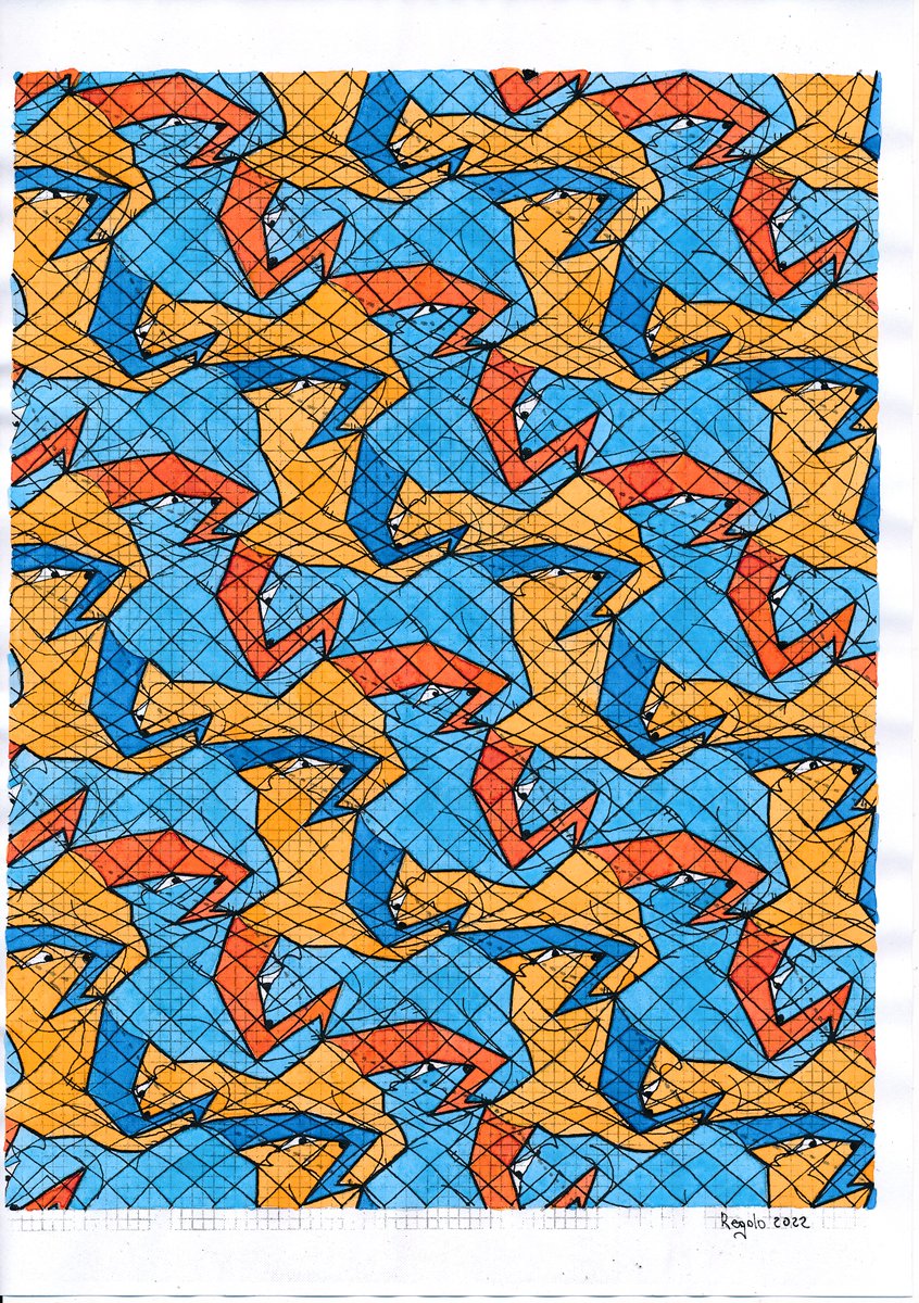 Regolo54's tweet photo. https://t.co/kYX1dIRVnt
#tessellation #geometry #symmetry #handmade #martha #regolo54 #watercolor #kangaroo https://t.co/YbqyzgQvJ6