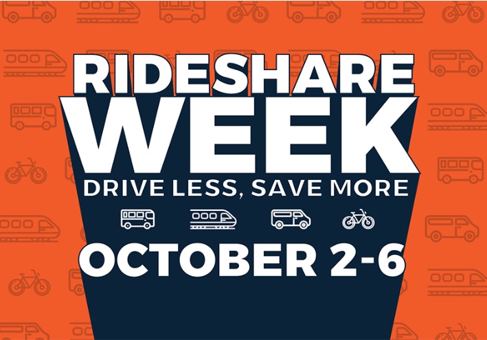 OCTA will offer free rides on OC Bus on Oct. 4 as part of #Rideshare Week, which runs Oct. 2-6. @MetrolinkOC  also will offer free rides that day. Sharing the ride or taking public #transit helps ease traffic congestion and improve the #environment. Info: bit.ly/48wBMoq