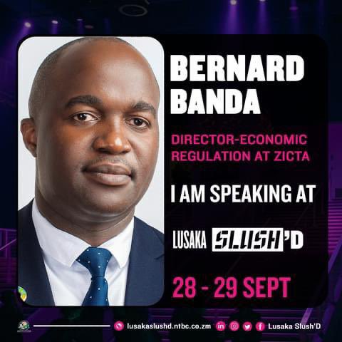 ZictaZM's tweet photo. Join our Director Economic Regulation and Consumer Protection Mr. Bernard Banda at the Lusaka SLUSH’D tomorrow as we discuss Zambia’s digital transformation strategy.
#BeCyberSmart #Economicregulation #ConsumerProtection #ICTRegulator #SlushDEvent #Zicta https://t.co/jo5OK1kcuk