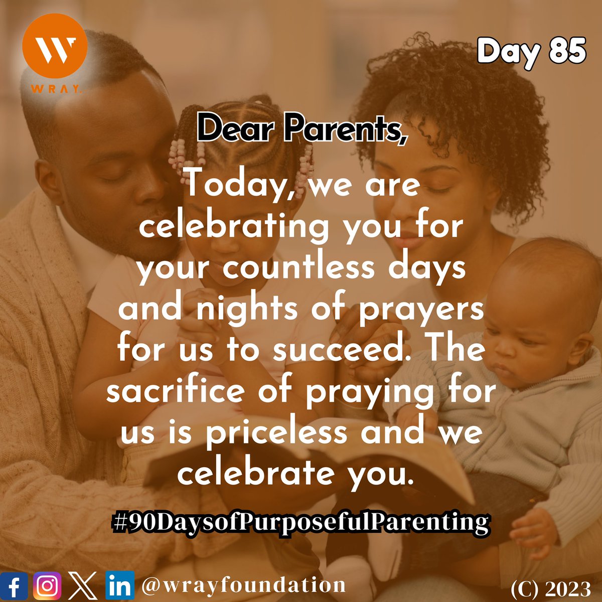 Dee_vinesong's tweet photo. Day 86 of Parent Education Awareness 

#WRAYFoundation #ParentEducationCampaign #Day86 #EducatingParents #MakingADifference #90DaysOfPurposefulParenting #ValueYourChildren #ParentalSupport #DiscoverYourPotentials #Teenagers #Youths #Counselling #Mentorship #Purpose #NGO https://t.co/Xu9H6bw80w