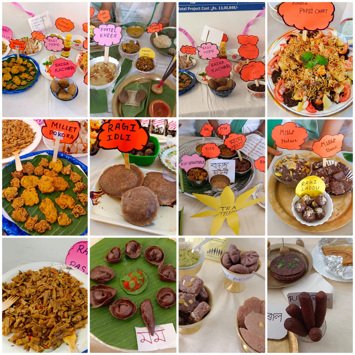 PDibrugarh's tweet photo. These are the exciting glimpses from the menu for a Millet Based Fast Food Corner namely Millet Rasoi( শ্ৰীঅন্ন ৰান্ধনীশাল) an innovative Programme organized by Dibrugarh Urban ICDS project to promote Millets  in our daily lifestyle to celebrate #IYM2023 @MinistryWCD #PoshanMaah https://t.co/V3Yb8jy3Cn
