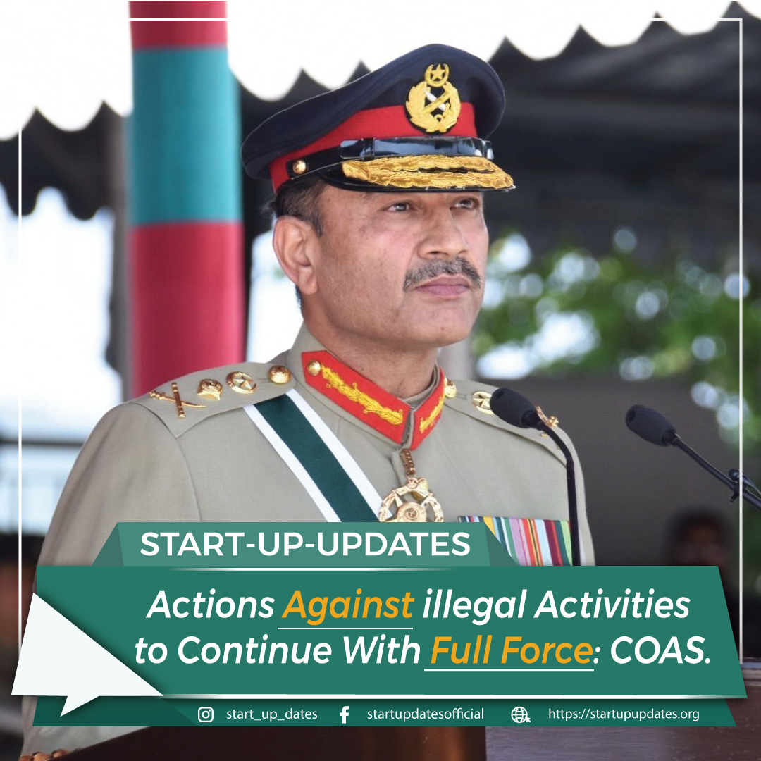 Start_Up_Dates's tweet photo. General Asim Munir on Thursday said the law enforcement actions against a spectrum of illegal activities will continue with full force. 
.
.
.
#startup #startupupdates #trending #latest #news #breakingnews #Asimmunir #eleection #politics #ImranRiazKhan #AttockJail #PakistanArmy https://t.co/FlneoKLYkx
