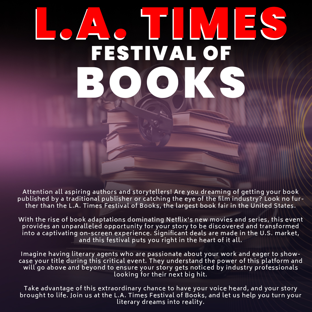 Get ready to write your own literary adventure at the Los Angeles Times Festival of Books 2024!  📚✨
See you between the pages, and meet us there for an unforgettable experience this 2024!

#TheRegencyPublishers #Author #LATFOB